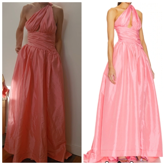 NBD Dresses & Skirts - NBD Chey One-Shoulder Maxi Dress in Pink
